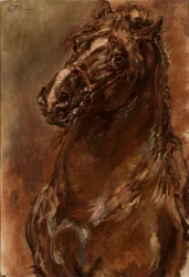 Estudo de uma cabeça de cavalo para "A Donzela de Orleães"