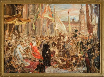 Esboço para a pintura "Constituição de 3 de maio"