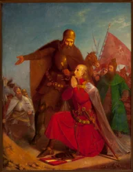 Władysław Jagiełło e Witold a rezar antes da Batalha de Grunwald