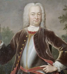Holandês: Gustaaf Willem barão van Imhoff (1705-50). Governador-Geral (1743-50) Retrato de Gustaaf Willem, Barão van Imhoff, Governador-Geral da Companhia Holandesa das Índias Orientais