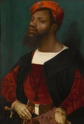Retrato de um africano (Christophle le More). Por volta de 1525-30