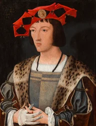 Retrato de um homem a colocar numa luva, c.1520 (óleo sobre painel)