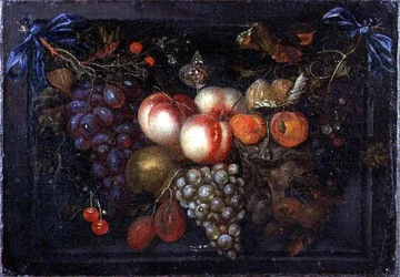 Natureza Morta de Frutas em um Nicho de Pedra