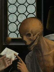 Detalhe da Morte e do Miser, c.1515-21 (óleo sobre painel)