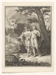 A luxúria seduz um jovem
Página de título para: Dirk Smits, Baalfegorsdienst de Israel, ou Punished Lust, 1737