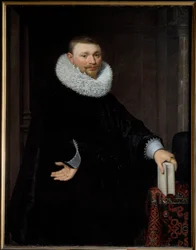 Retrato do Sr. Vrydags Van Vollenhoven Jr. Pintura de Jan Van Ravesteyn (cerca de 1570 - 1657) Ec. Hol., por volta de 1620. Óleo sobre tela. Dim: 1,31 X 1,03m. Lille, Museu de Belas Artes
