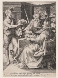 inverno (Banquete com Baco à espera de um casal de idosos), de As Quatro Estações