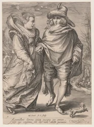 Winter (Young Couple Skating), de As Quatro Estações