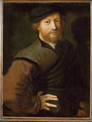 Retrato de homem (pintura sobre madeira de carvalho)
