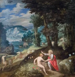 Criação de Adão, c.1586-89 (óleo sobre tela)