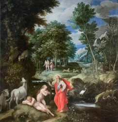 Criação de Eva, c.1586-89 (óleo sobre tela)