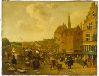 O mercado do peixe em Leiden
