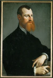 Retrato de um homem com barba ruiva (pintura sobre tela)
