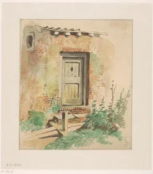 Porta exterior de uma casa agrícola
