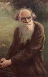 Retrato do autor Leo N. Tolstoy 1828-1910, 1910