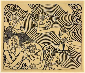 Conceção de imagens para um cartaz, Cantata "O Naufrágio" de Wagenaar