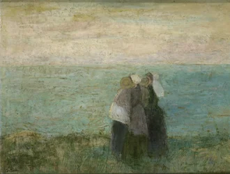 Mulheres junto ao mar
