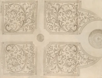 Projeto para uma fonte e quatro parterres quadrados para um jardim de prazer, 1651
