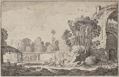 Paisagens, parte III: Ruínas Romanas em Ambiente Arborizado