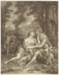 Vênus impede Adonis de caçar