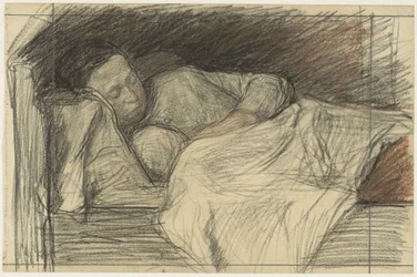 Mãe na cama com criança