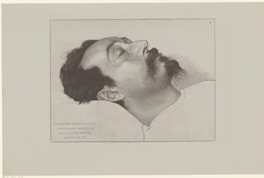 Nicolaas de Roever no seu leito de morte
Ita mensis martii die XII anno domini MDCCCXCIII Nicolaus de Roever quievit R.I.P. (título sobre o objecto)