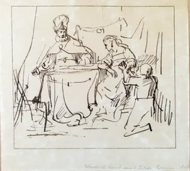 Jan Victors, "Hamã com Ester e Ahasverus"