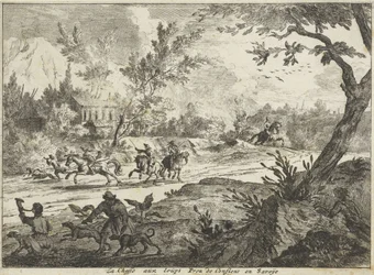 Caça ao lobo perto de Conflans, Sabóia
La Chasse aux Loups Prez de Conflans en Savoie (título sobre o objecto)
Faces em Sabóia (título da série)