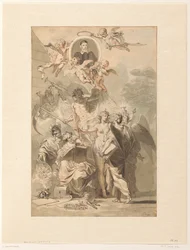 Design do frontispício para Edward Simson, Chronicon Catholicon