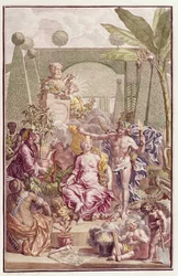Frontispício de &39;Hortus Cliffortianus&39; por Carl Linnaeus (1707-78)