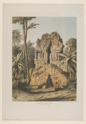 Ruínas de um templo perto de Bangil
Ruínas de um Tjandi (templo) num jardim de pimenta em Bangil (título sobre o objecto)