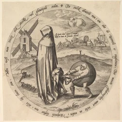 O Misantropo Roubado pelo Mundo, de Doze Provérbios Flamengos, ca. 1568.