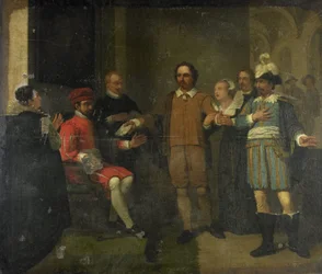 Jacob Simonsz de Rijk pede ao Governador-Geral espanhol para libertar Marnix van Sint Aldegonde, 1575