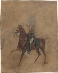 Estudo de retratos de Copenhague, o Cavalo do Duque de Wellington Estudo para a Figura Equestre de Wellington para a Batalha de Waterloo