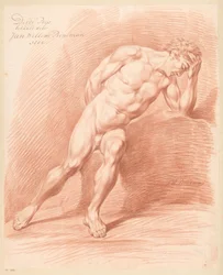 Nu Masculino Sentado, Vista Frontal (3º Prêmio 1800)