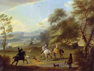 Um partido de Hawking, c.1690