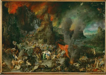 Eneias e a sibila no Hades (pintura sobre cobre)