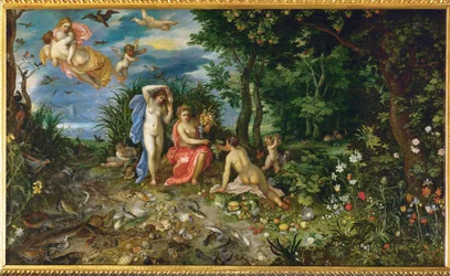 Ceres e os Quatro Elementos (pintura sobre cobre)