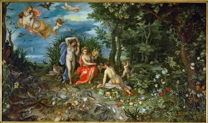 Ceres e os quatro elementos (pintura sobre cobre)