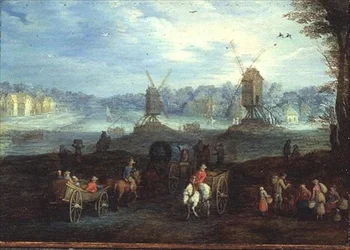 Paisagem com moinhos de vento (painel)