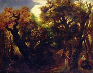 Paisagem Arborizada com Hagar e o Anjo, c.1645