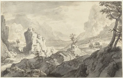 Paisagem de montanha imaginária