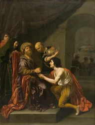 Pilatos a lavar as mãos", 1627-1671. Artistas: Pontius Pilate, Jesus Cristo, Jan van Bijlert.