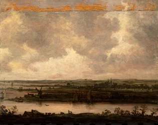 Vista panorâmica do rio Spaarne e do Haarlemmermeer