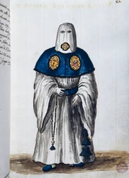 Arquiconfraria do sufrágio do Rosário, fundada na Igreja das Irmãs do Espírito Santo em Veneza, Volume II, f 87, por Giovanni di Grevembroch ou Grevenbroch (1731-1807)