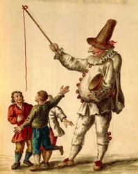 Jogos de Carnaval, aguarela de Giovanni Grevembroch, Itália