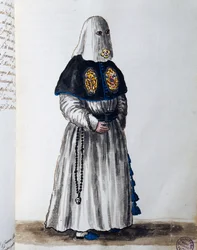 Confraria da Intercessão de Nossa Senhora da Saúde, fundada em 1662 na Igreja Paroquial dos Santos Vito e Modesto em Veneza, Volume II, f 81, por Giovanni di Grevembroch ou Grevenbroch (1731-1807)