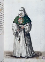 Confraria do sufrágio de Cristo, fundada na Igreja de San Giovanni in Oleo em Veneza, em fusão com a Confraria de San Rocco em Roma em 1621, Volume II f 72, por Giovanni di Grevembroch ou Grevenbroch (1731-1807)