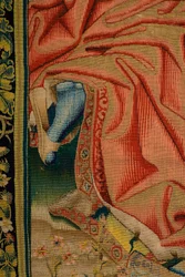 tapeçaria flamenga. Patrimonio Nacional (Despedida de Cristo/Despedida de Cristo/Cristo se despede de sua mãe). série: El Dosel de Carlos V/O Céu de Carlos V.