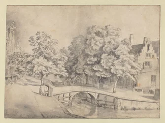 Vista do Leidsegracht em Amsterdã, visto do Keizersgracht